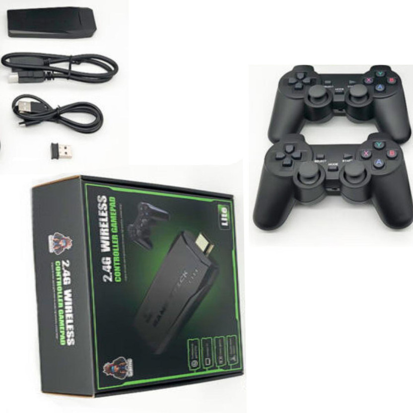 GARNER WIRELESS Game_$_stick-m8_15 Emulators Game Classic Retro 20000 64 GB M8 4K Stick 64 GB with 15 Emulators, Super Mario, Crash, GTA, Zelda, Sonic, Donkey Kong, Street Fighter(Black)