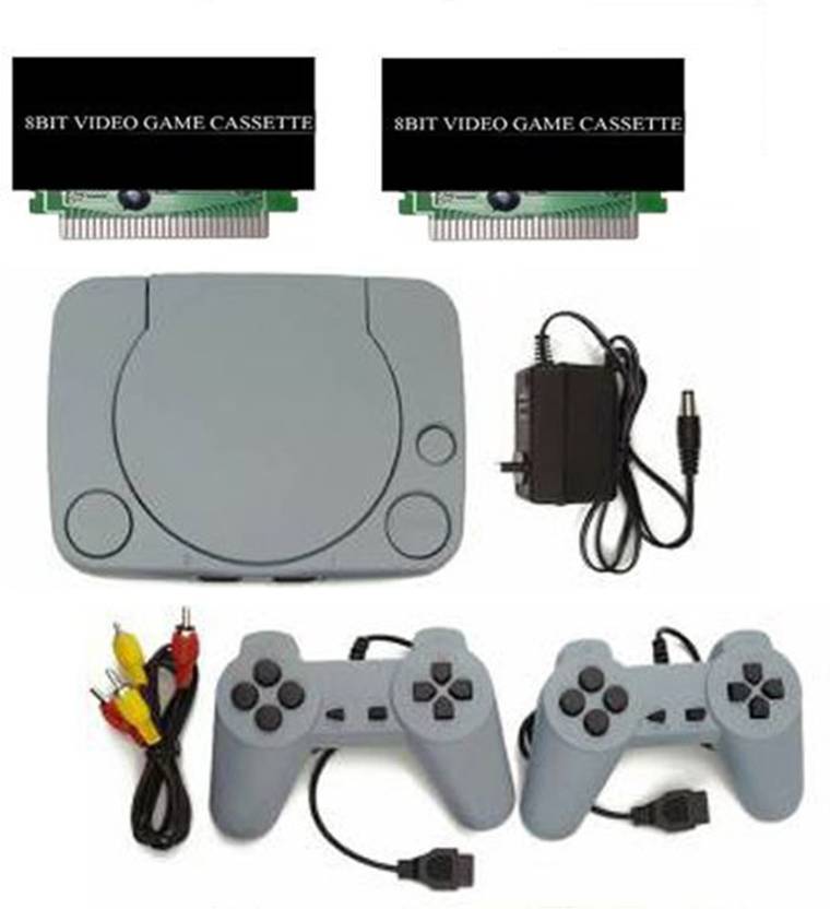 PTCMart 8bit 2 cassettes with TV Classic video game console & inbuilt