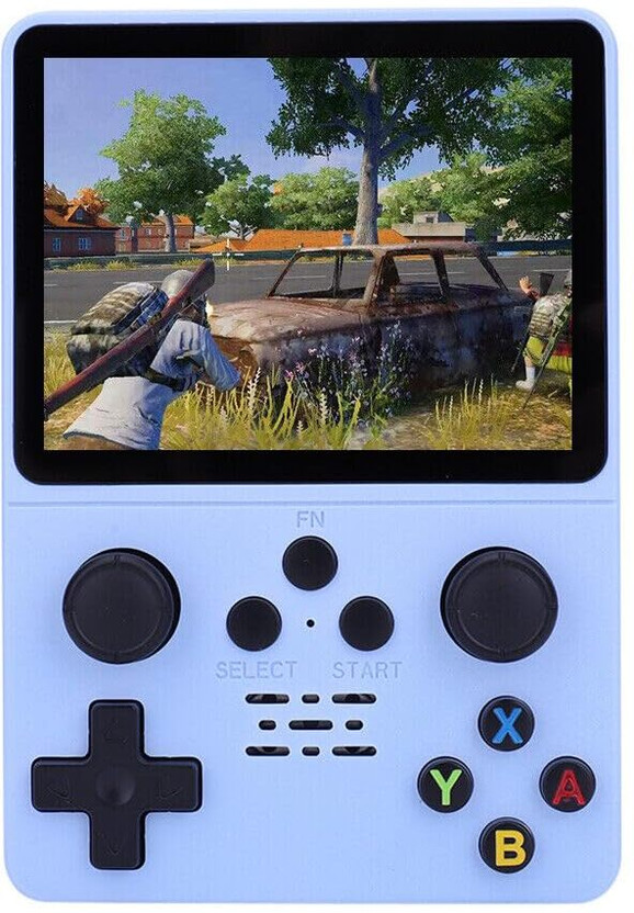 Playtastic R35S Retro 8K+ Classic Video Games Portable Handheld Gaming Console 64 GB with .5" Screen 64 GB with Preinstalled 8000+ Classic Games, PSP Games(Blue)