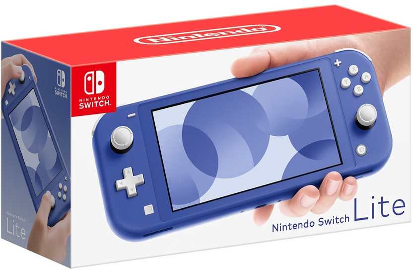 NINTENDO Switch Lite Portable Gaming Console for TV & Handheld Play Built-in Controllers with 5.5-inch Display Screen,Responsive Button, Vibrant Screen,Fast Processor 32 GB with Supports all digital Switch games (download required)(Blue Edition, Smooth Gameplay, Best Video Game System for Kids & Adu