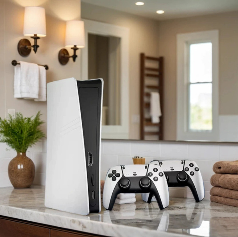 StyleNeste GS5 Pro Wave Play Limited Edition 64 GB with GTA San Andreas, 52 Emulators, Tekken, SmackDown (Multicolor)(White and black, Built-in Games, Wireless Controllers, HDMI Connectivity, Plug & Play Support)