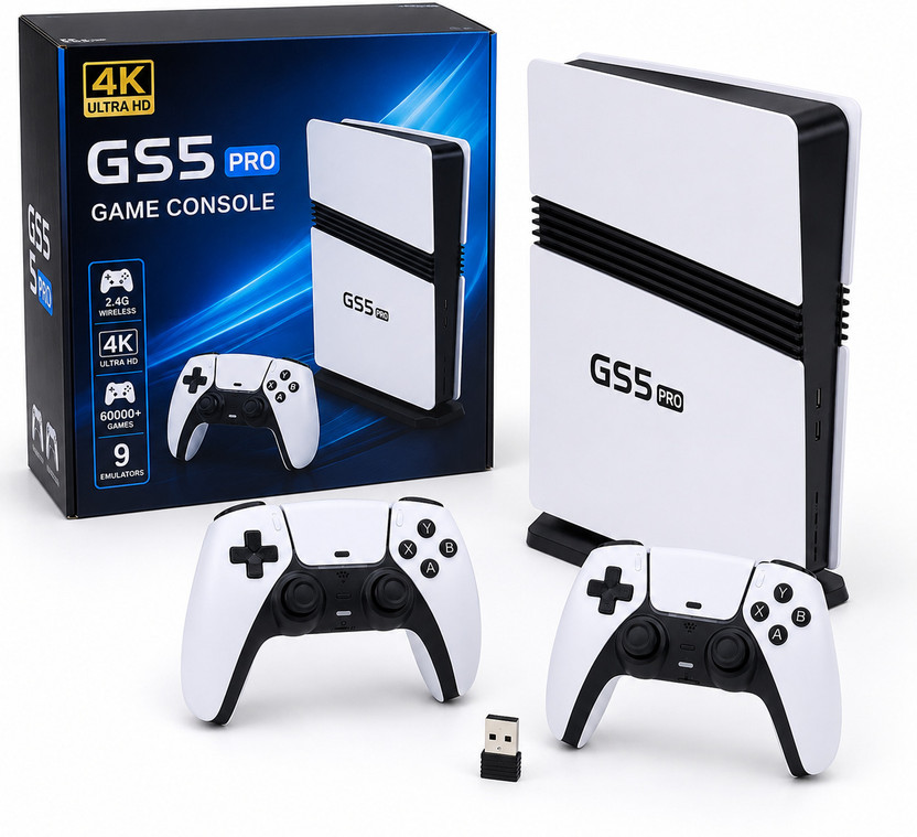 WEARME GS5 Pro Ultra Play Limited Edition 64 GB with Action, GTA Vice City, Tekken, Fighting, Racing, God of War(white black, yes)