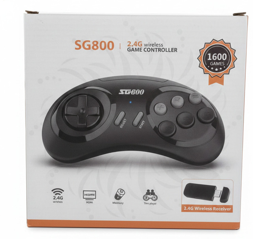 HG WORLD SG800 Mini Game Box , HDMI Retro Game Stick , Classic TV Video Gaming Console 512 MB GB with 1600+ games including action, fighting, puzzle, and sport genres(Black, Loved by Fans of Game Pad Playstation PS5, PS4, PS3, PS2, PS1, Xbox, Switch)