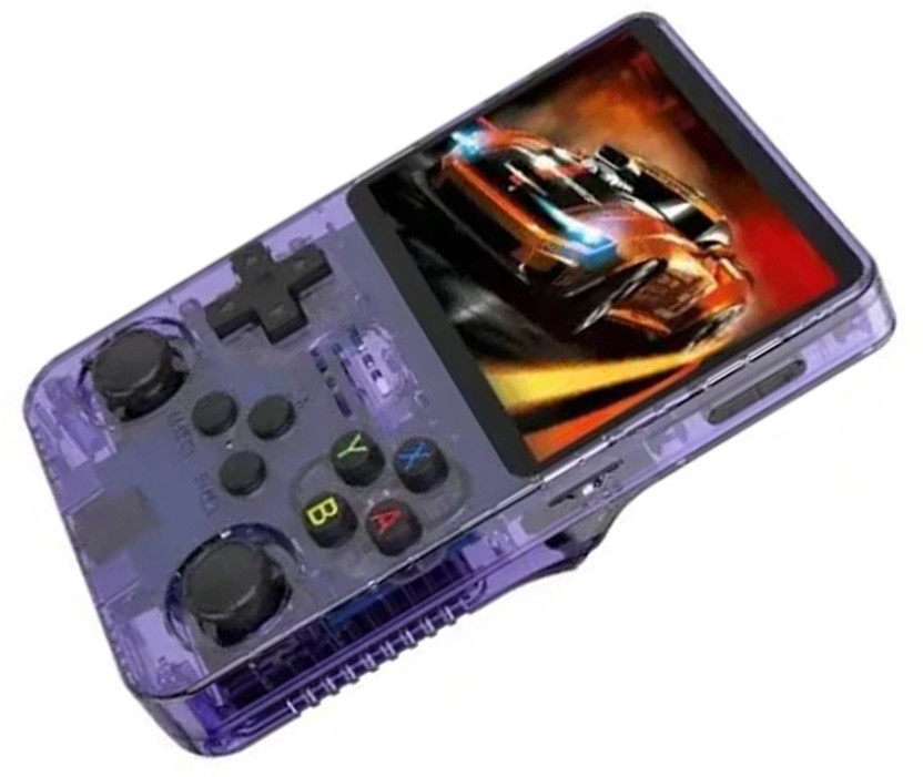 COUNTACH R36S Retro Classic Handheld Portable Console Game Video Handheld Pocket Console 64 GB with 10000+ Support Classic Games And work with 20 emulators.(Purple)
