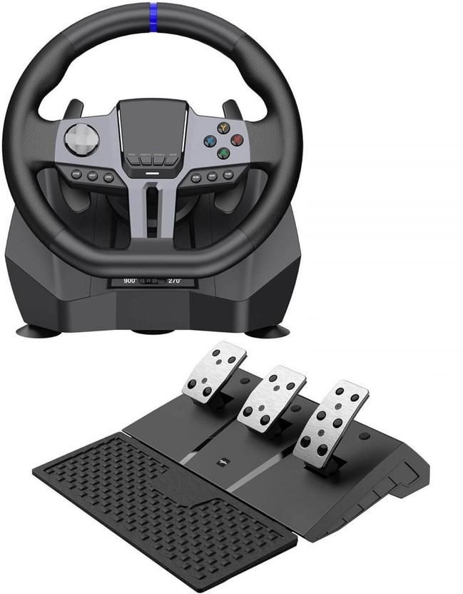 HG WORLD V900 GEN2 Steering Wheel 270/900°Roll Gaming Racing Wheel Hall Effect Pedal  Motion Controller(Black, Driving Forced, Loved By Fans Of, Logitech, Ant Esports, Thrustmaster, Fanatec, For Xbox One, PC, PS2, PS3, PS4, Nintendo Switch, Xbox)