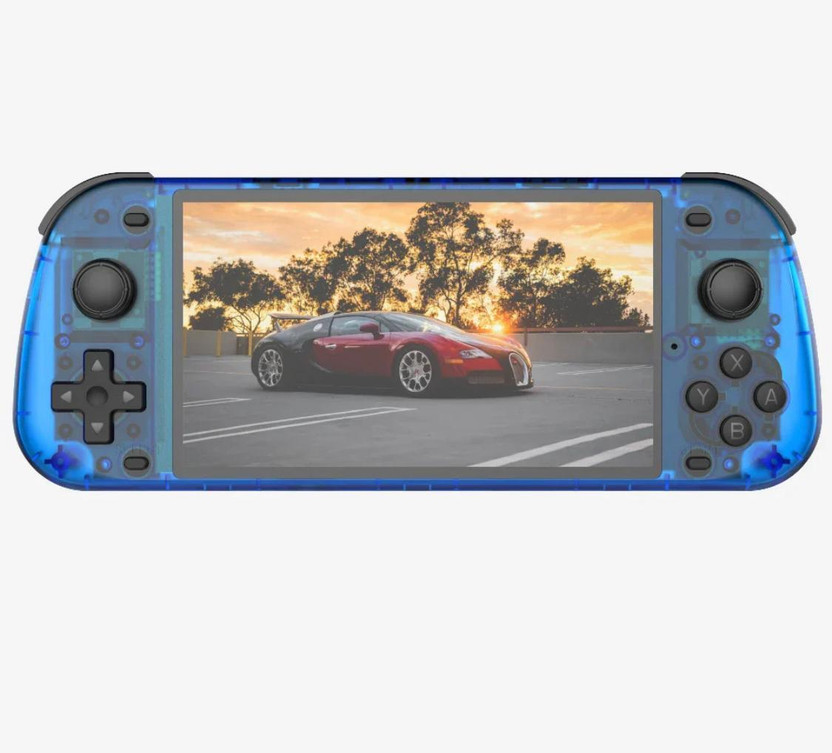 Playtastic R50S Retro Game Console 5 inch Retro Emulator System 64 GB with 15000+Preinstall video game Mario ,GTA Vice City(Blue)