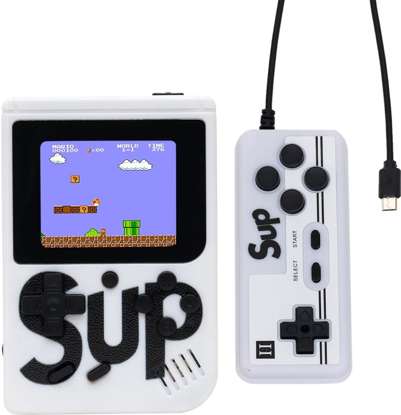 HG WORLD SUP R35X Retro Game Box 2 Player Handheld Gaming Console for Tv video game kids Gamepad(White, 400+ Games, 3.5 TFT Screen, AV Output, Pocket Fun, Best Gift for All Ages, For Android)