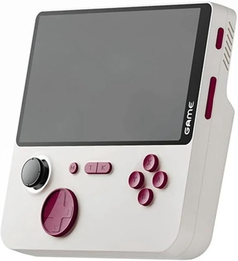Playtastic E5 Game Console 5 Inch Screen 64 GB with Built-in 15000+ Classic Games, 5000mAh Battery, Portable Pocket Arcade(White)