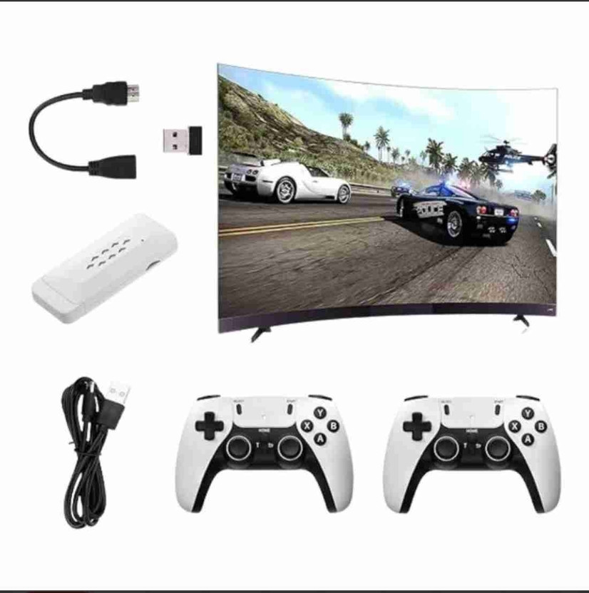 EXtreme M22 Game Stick Retro Video Game Console with 2 Wireless Controller 64 GB with Yes(White,Black)
