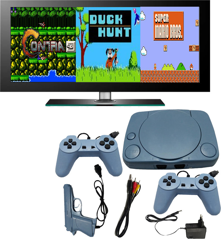 otaku Entertainment 8 Bit Childhood Retro Tv Video Game Preloaded Games 99991n1 Pr7 1 GB with Contra, Super Mario Bros, F1, Duck Hunt(Multicolor)