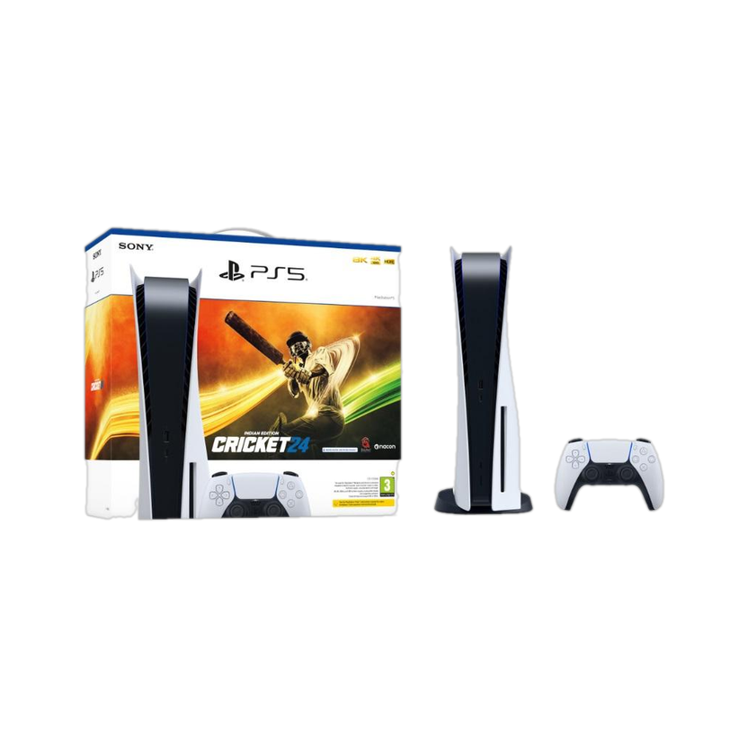 SONY PlayStation 5 console- Cricket 24 825 GB(White, No)