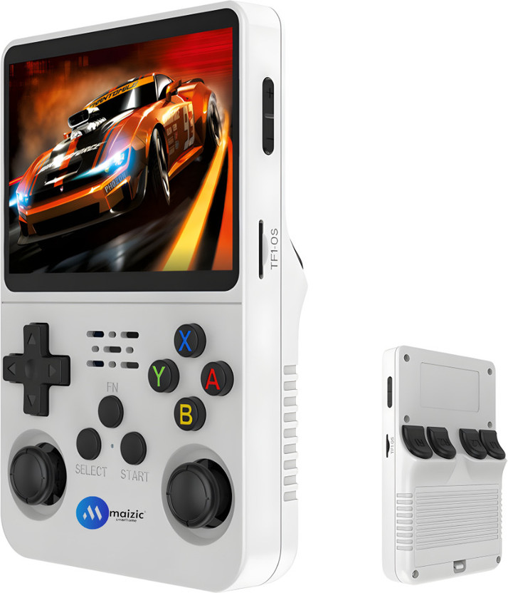 Maizic Smarthome R36S Retro Handheld Game Console – 3.5" Display, Portable Video Gaming System 128 GB with 15000+ games(White)