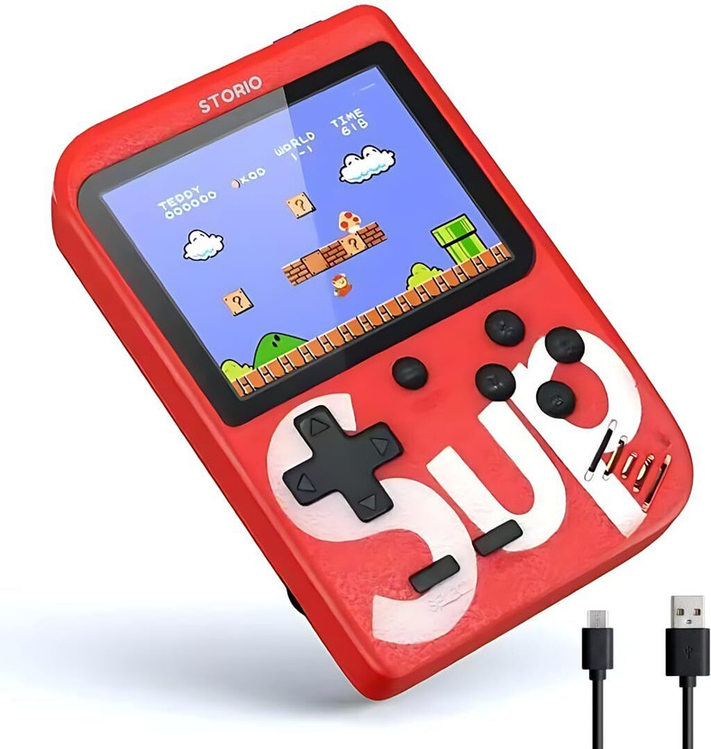 CHG Portable Handheld 400 in 1 Sup Game Box Video Game with USB 1 GB with 400(Red)