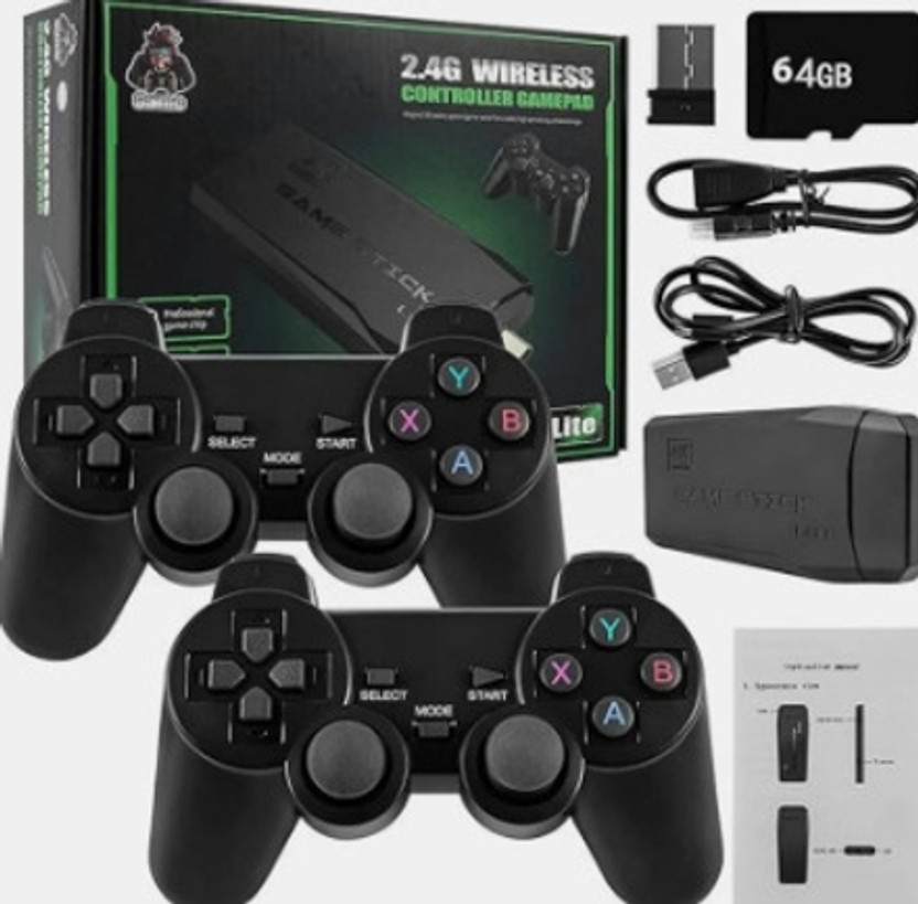 WEARME M15PLAYBOX1 64 GB with Built-in Retro Games, Arcade Games, Action Games, Sports Games, Racing Games, Puzzle Games(Black, 2 Wireless Controllers)