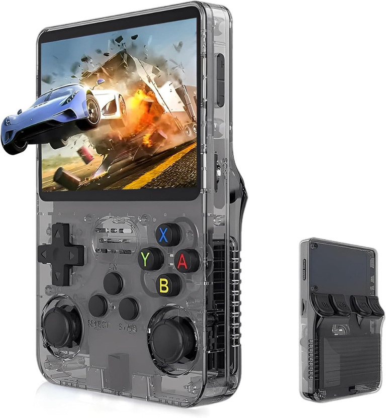 Maizic Smarthome R36S Retro Handheld Game Console – 3.5" Display, Portable Video Gaming System 64 GB with 15000+ games(Black)