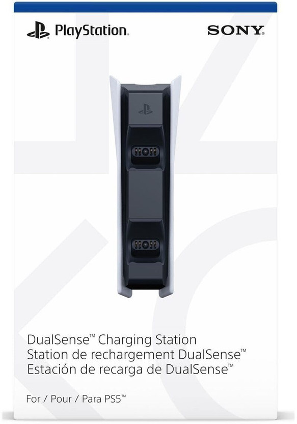 SONY Playstation PS5 Charging Station | Charger Dock | Gaming Accessory Kit NA GB with Fast Charging, Safety Chip Protection(White, Upgraded Play)