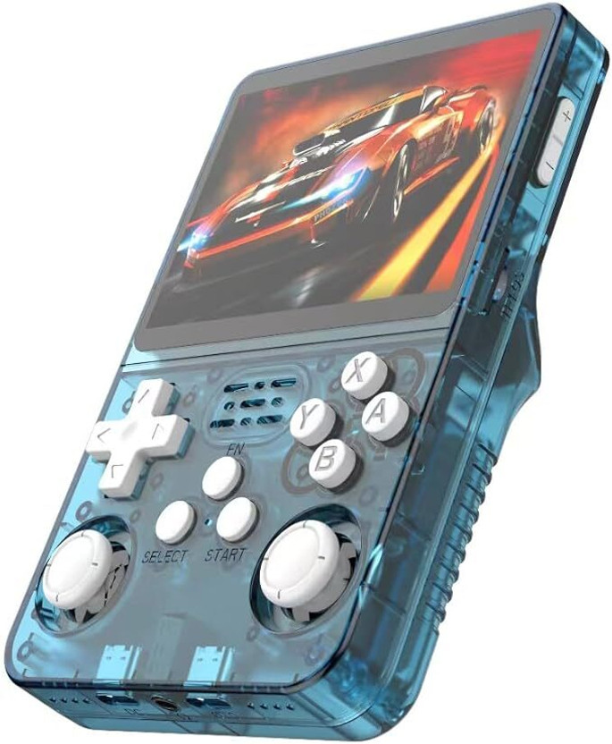 Confiavel Retro Handheld Game ,R36S with 3.5" IPS Screen, Linux System, Portable Gaming & Entertainment Device 64 GB with 15000+ Games(Blue)
