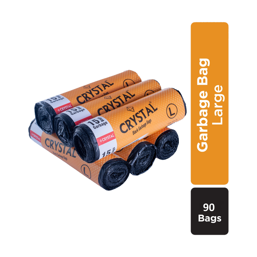CRYSTAL Heavy Duty Large 90 Bags Garbage Bag  Pack Of 90(90Bag )
