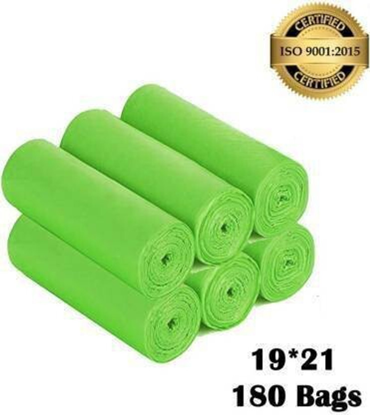 MJ Exim Biodegradable Garbage bags 180 Pcs Medium 13 L L Garbage Bag  Pack Of 180(180Bag )