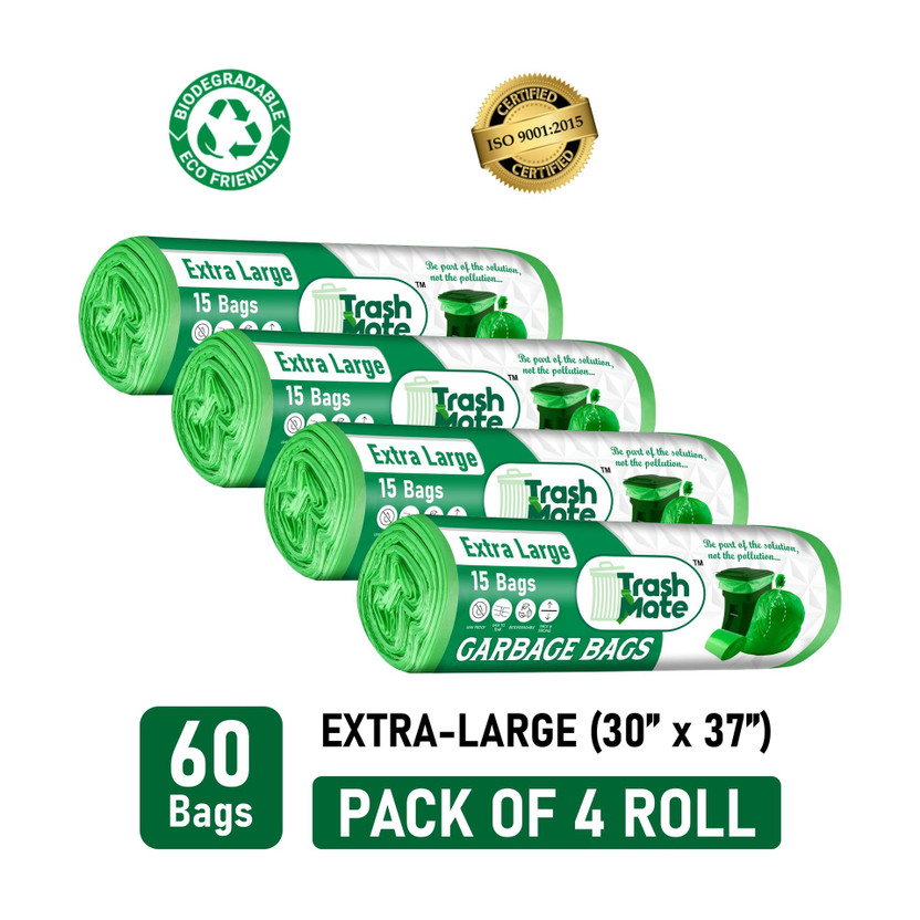 trashmate GREEN GARBAGE BAG XL 75 L Garbage Bag  Pack Of 60(60Bag )