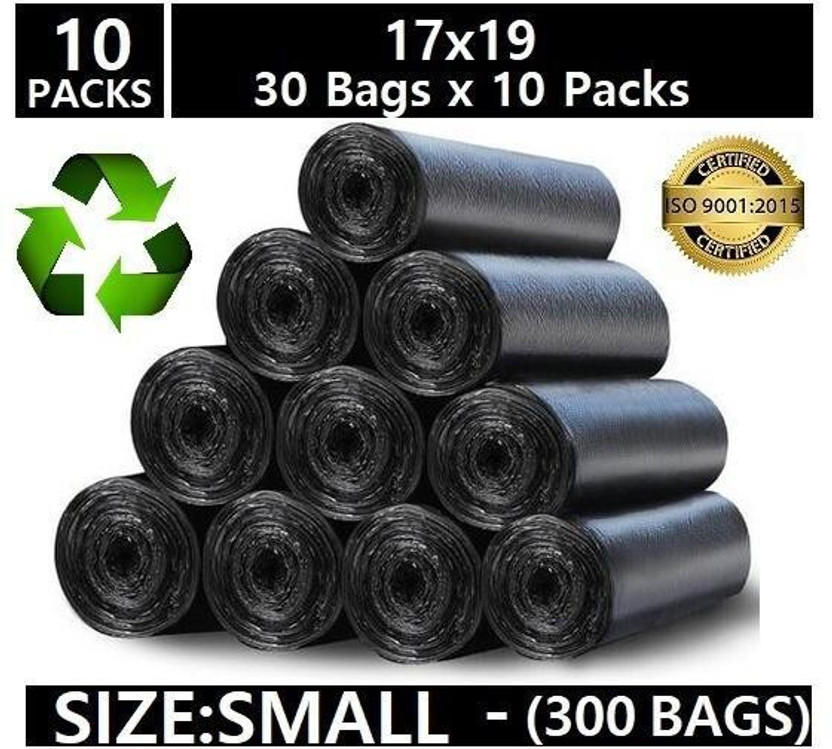 MJ Exim 17X19 INCH (PACK OF 10) Small 5 L Garbage Bag  Pack Of 300(300Bag )