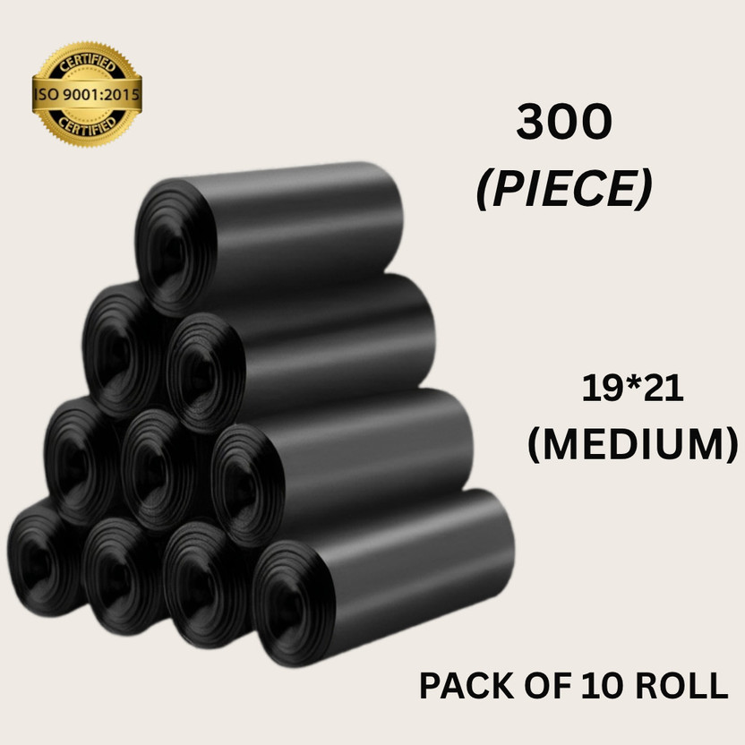 Vruta 19X21 Daily Kitchen Trash Utility Collection Rolls for Home (Pack-10) Medium 5 L Garbage Bag  Pack Of 10(10Bag )
