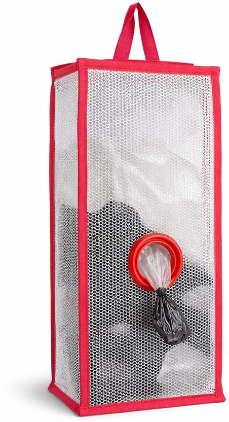 PriAn Auto Hanging Plastic Bag Holder with Pull Outlet Kitchen Garbage Bag Organizer Medium 1 L Garbage Bag  Pack Of 1