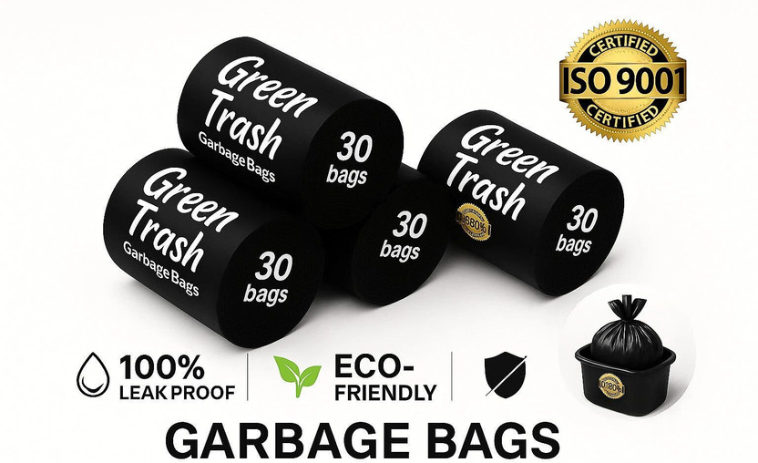 GreenTrash GreenTrash EcoSafe Premium Black Trash Garbage Bags | Eco-Friendly & Extra Strong Medium 15 L Garbage Bag  Pack Of 120(120Bag ) - Flipkart Deal