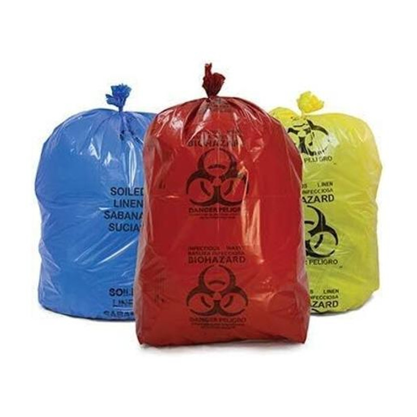 Fleming's Bio-Medical Waste Bags, 21x24 Inch, 30 Pack (10 Red, 10 Blue, 10 Yellow) Medium 16 L Garbage Bag  Pack Of 30(30Bag )