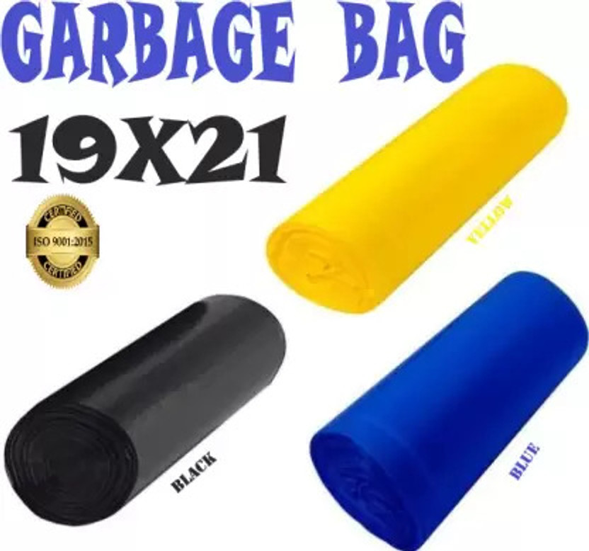 Ddice Ddice black1 blue1 yellow1 garbsge bags 3 rolls Medium 13 L Garbage Bag  Pack Of 90(90Bag ) - Flipkart Deal