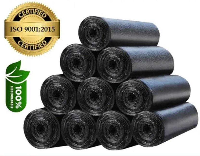 SEVENTEENSTITCH Biodegradable Garbage Bags 19 X 21 Inches Medium Size Plastic Dustbin (Black Medium 15 L Garbage Bag  Pack Of 300(300Bag )