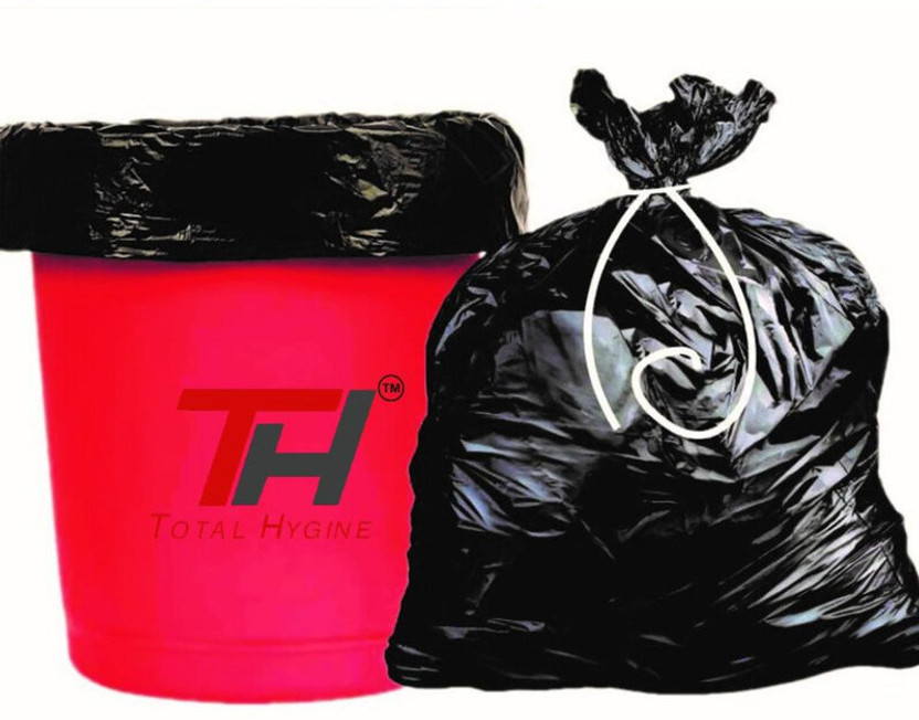 Total Hygiene Kitchen Garbage Bag GB-BLACK-17*19-90-A34 Small 12 L Garbage Bag  Pack Of 90(90Bag )