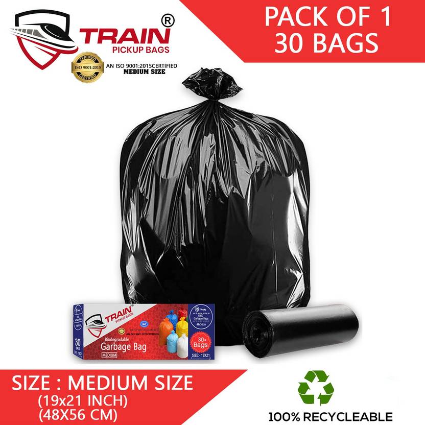 Train garbage bags medium size roll for home biodegradable garbage bags