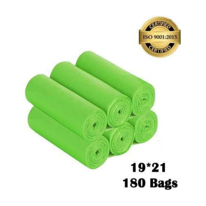 SEVENTEENSTITCH Biodegradable on Roll 19 x 21 BLUE - 30 Pcs x 6, Medium 180 Bags Garbage Bag  Pack Of 180(180Bag )