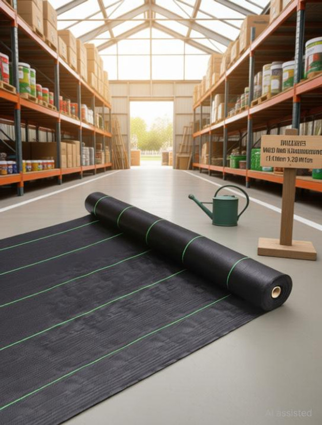 Buildingshop Weed Mat for Agriculture 110 GSM (1 Meter X 20 Meter) Weed Block Gardening Mate Garden Mulch(Black 2.1 kg)