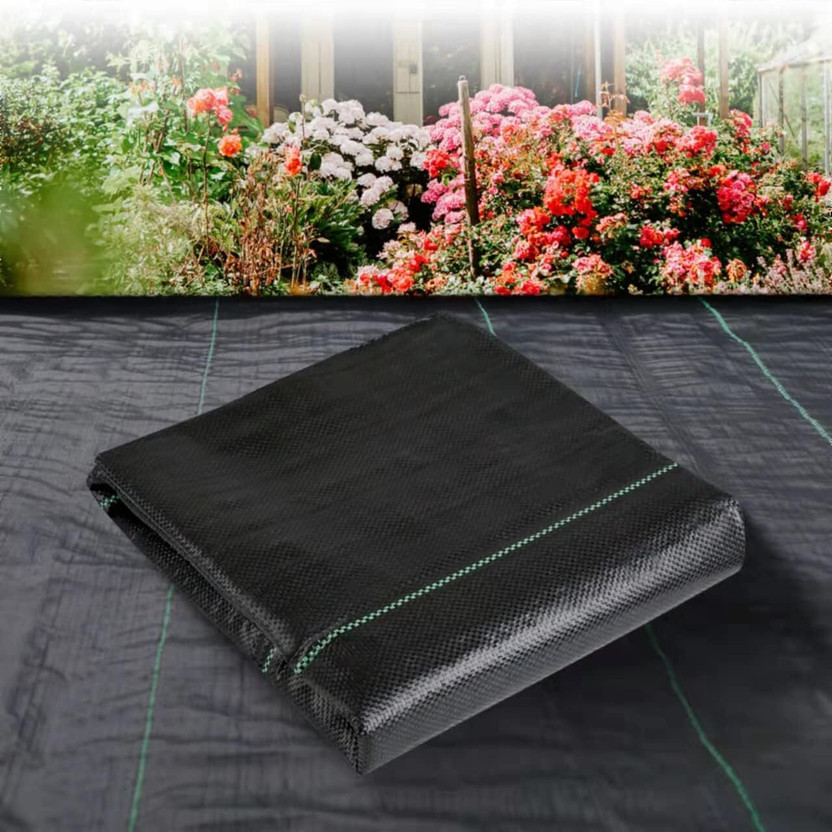 Buildingshop Weed Mat for Agriculture 110 GSM (1 Meter X 5 Meter) Weed Block Gardening Mate Garden Mulch(Black 0.5 kg)