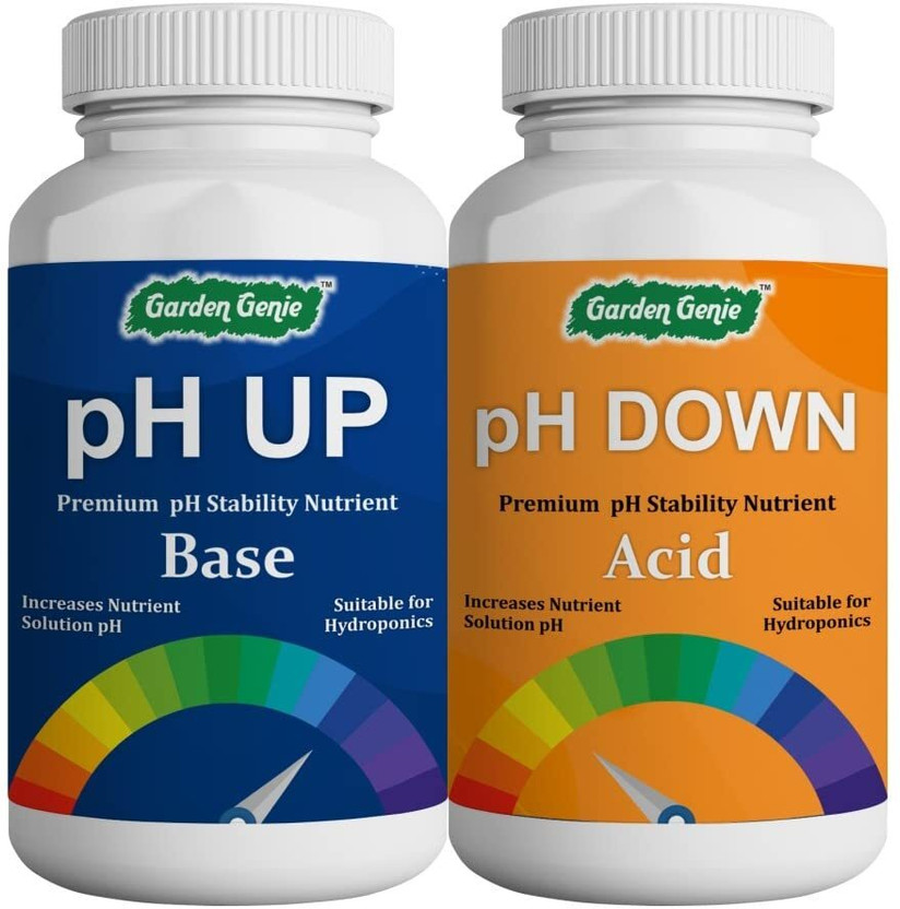 Garden Genie pH Up Down Solution for Hydroponic Systems, Hydroponic Solution Garden Mulch(Green 0.5 kg)