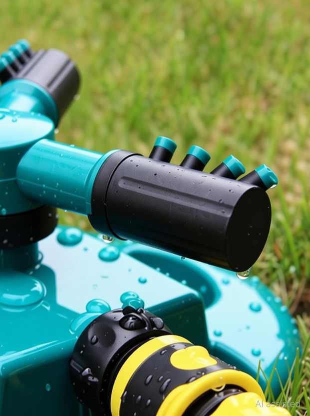 OLMEO Garden Sprinkler Automatic 360Degree Lawn Water Sprinkler Lawn Irrigation System 100 L Hose-end Sprayer(Pack of 1)