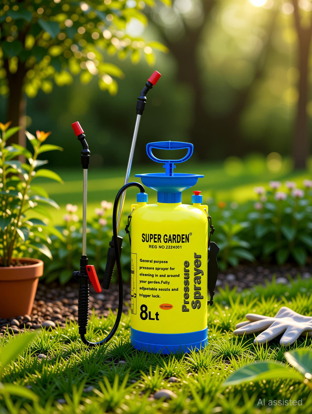 Super Garden GARDEN USED FOR MULTIPLE APPLICATION LIKE SPRAY ON PLANTS ETC 8 L Hand Held Sprayer(Pack of 1)