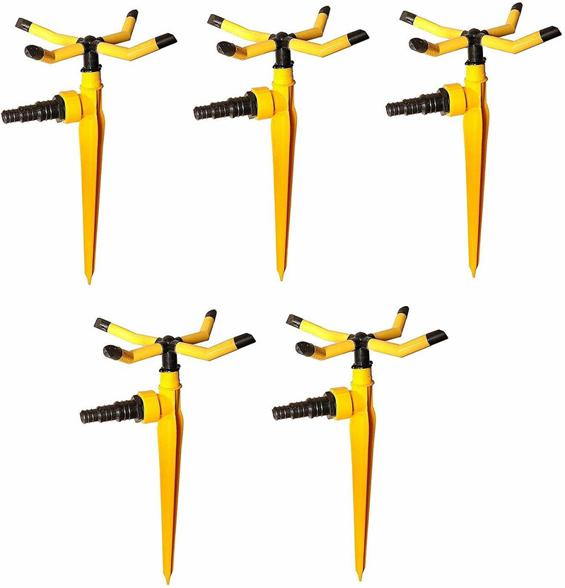 Advi 4 Arms Rotating Peg Sprinkler 0 L Hose-end Sprayer(Pack of 5)
