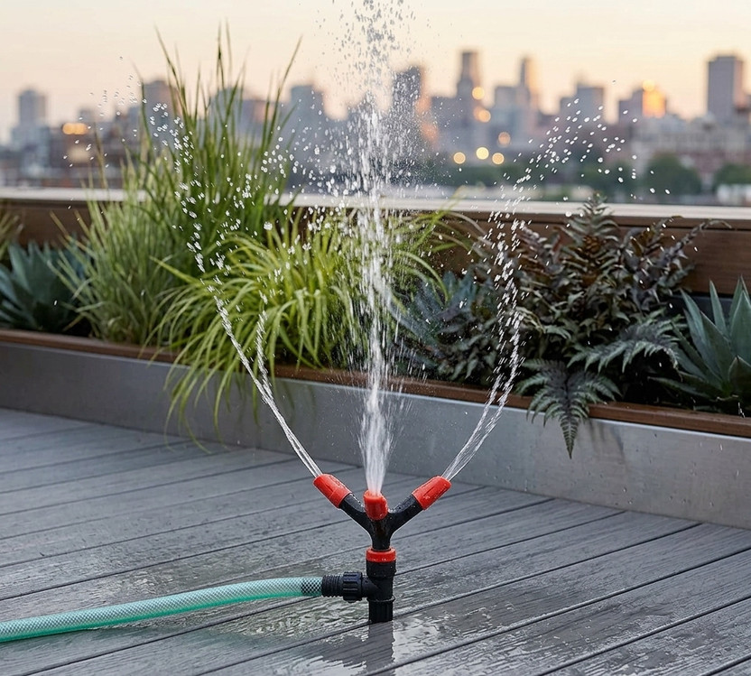 jorex mart Plastic Adjustable Garden Water Sprinkler for Lawn Irrigation System 0 L Hose-end Sprayer(Pack of 1)