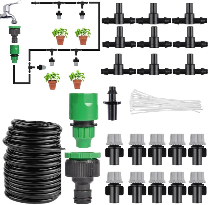 Verilux Misting System Kit Greenhouse Garden 10 Meters Use 1 L Hose-end Sprayer