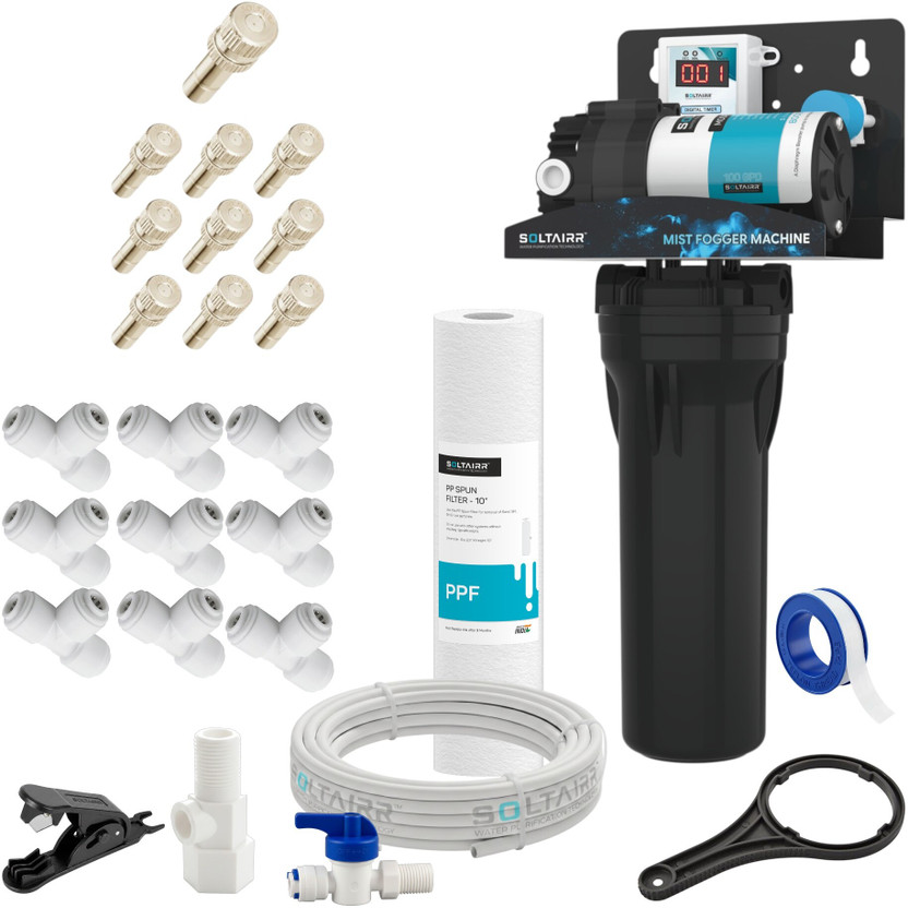 SOLTAIRR 10 Nozzle Mist Fogger Machine for Digital Auto Fogging Kit with Accessories 5 L Hose-end Sprayer