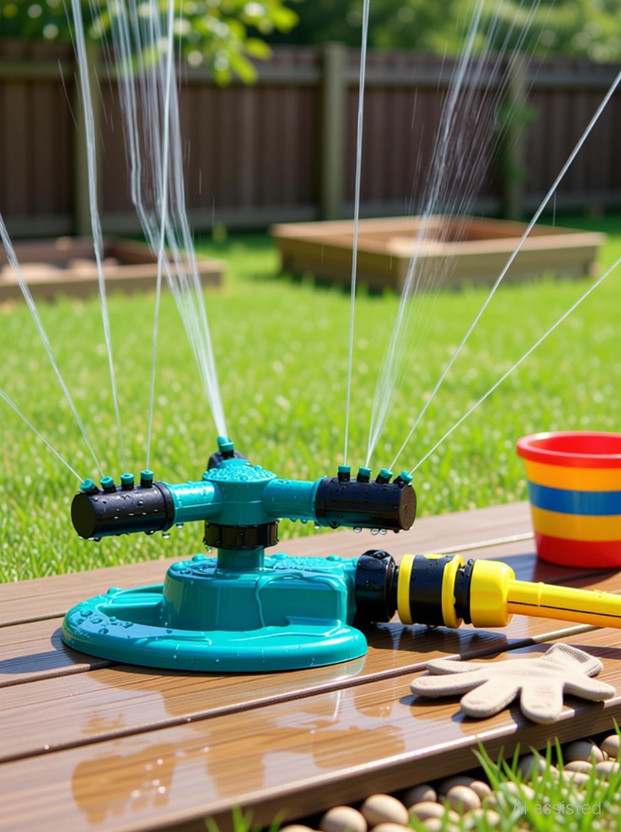 FosCadit 360 Rotating Irrigation Sprinkler System, Water Sprinkler for Kids Sprinkler 2 L Tank Sprayer(Pack of 1)