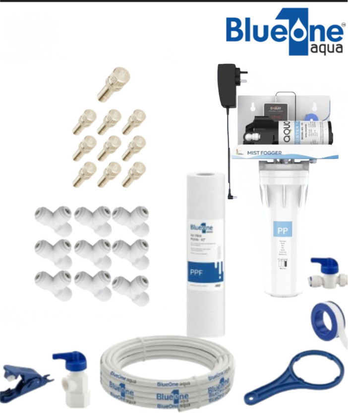 AQUA BLUE ONE Mist Fogger Machine 100 GPD PUMP L(Pack of 10) 50 L Hose-end Sprayer(Pack of 1)