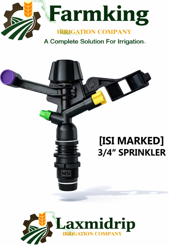 FARMKING 3/4 Inch Sprinkler(pack of 2) [ISI] marked for Irrigation System 10.03 L Hose-end Sprayer