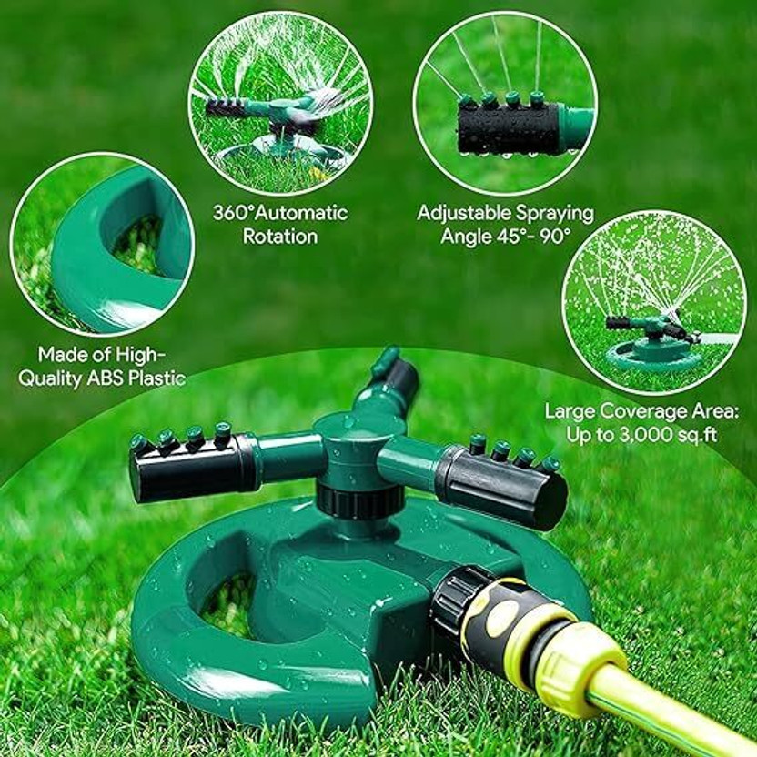 KRISHVORA KRISHVORA 360 Degree Rotating Garden Water Sprinkler for Lawn Yard Garden Watering 2 L Hand Held Sprayer(Pack of 1) - Flipkart Deal