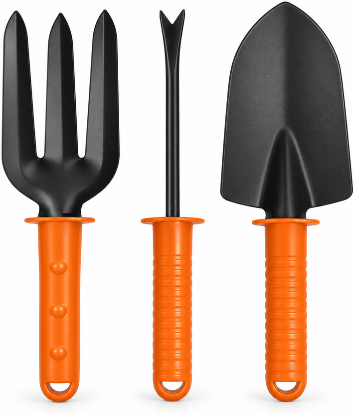 TWENOZ Gardening tools kit set 3 Orange Tools Garden Tool Kit(3 Tools)