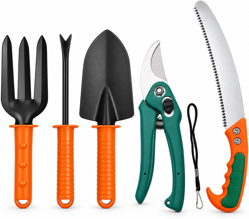 TWENOZ TWENOZ Gardening tools kit set 3 Orange Tools with Heavy Cutter Pruning Saw Garden Tool Kit(5 Tools) - Flipkart Deal