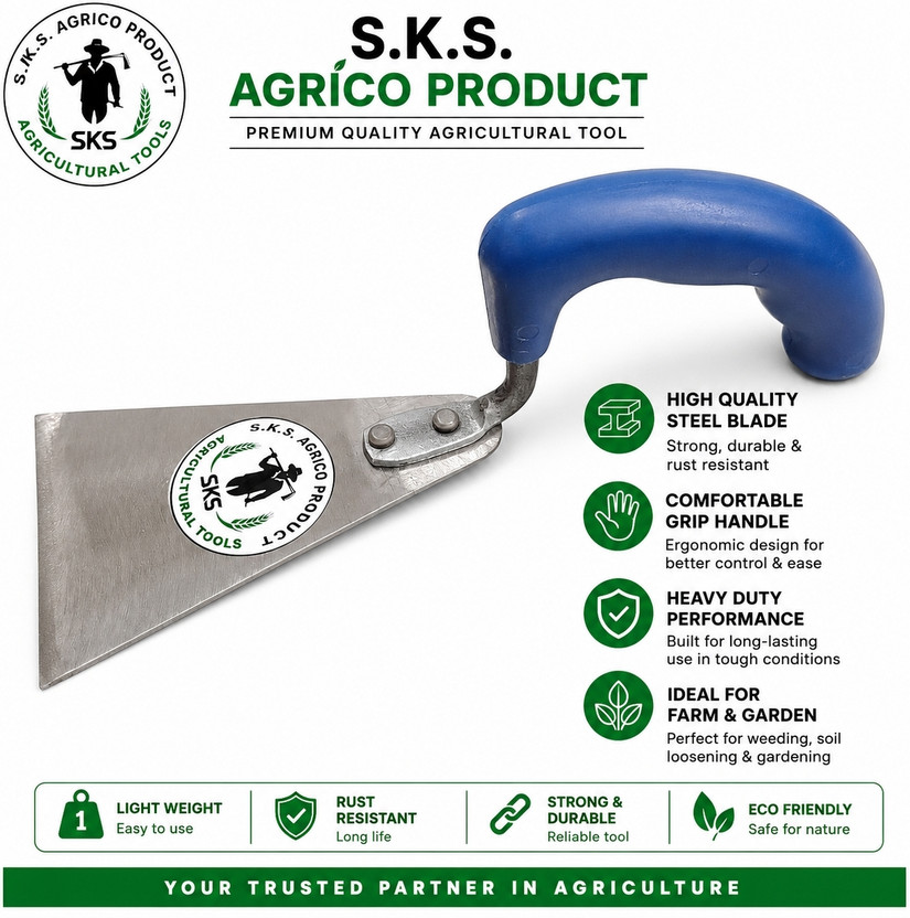 SKS AGRICO PRODUCT 202 STAINLESS STEEL KHURPI ( Trowel ) Premium Garden Hand Tool fer Gardening Garden Tool Kit(1 Tools)
